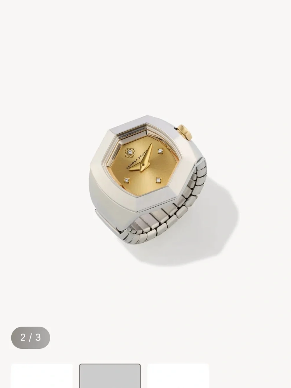 Kendra Scott Two-Tone Hexagon Face Watch in Gold and Silver